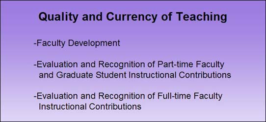 Quality and Currency of Teaching