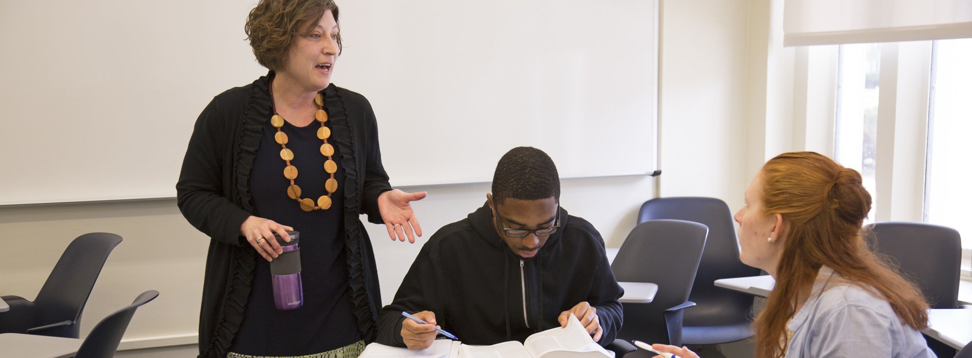Prof. Roberts with students