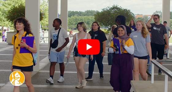 Students walking on campus