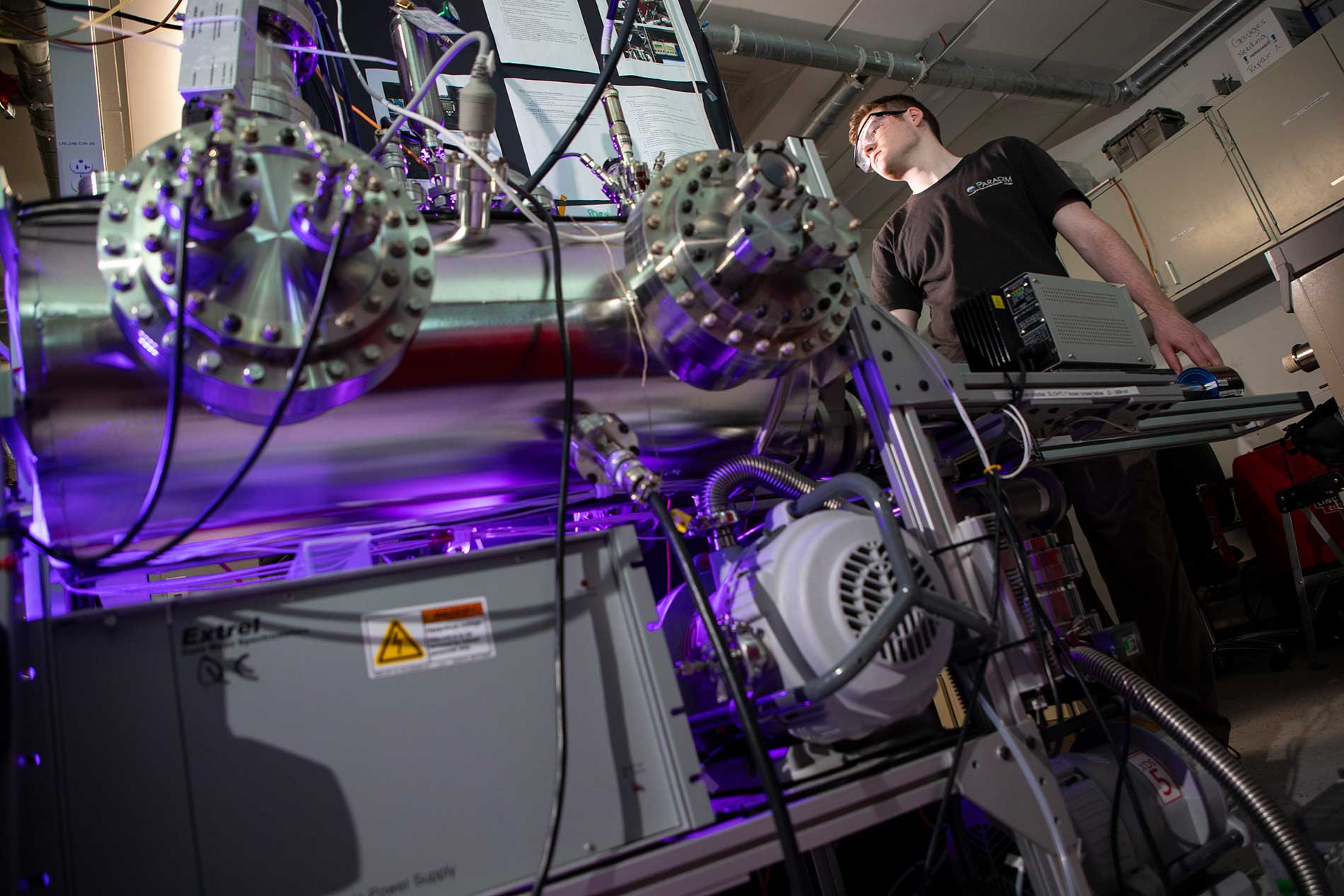 A student working in a UAlbany nanotechnology lab.