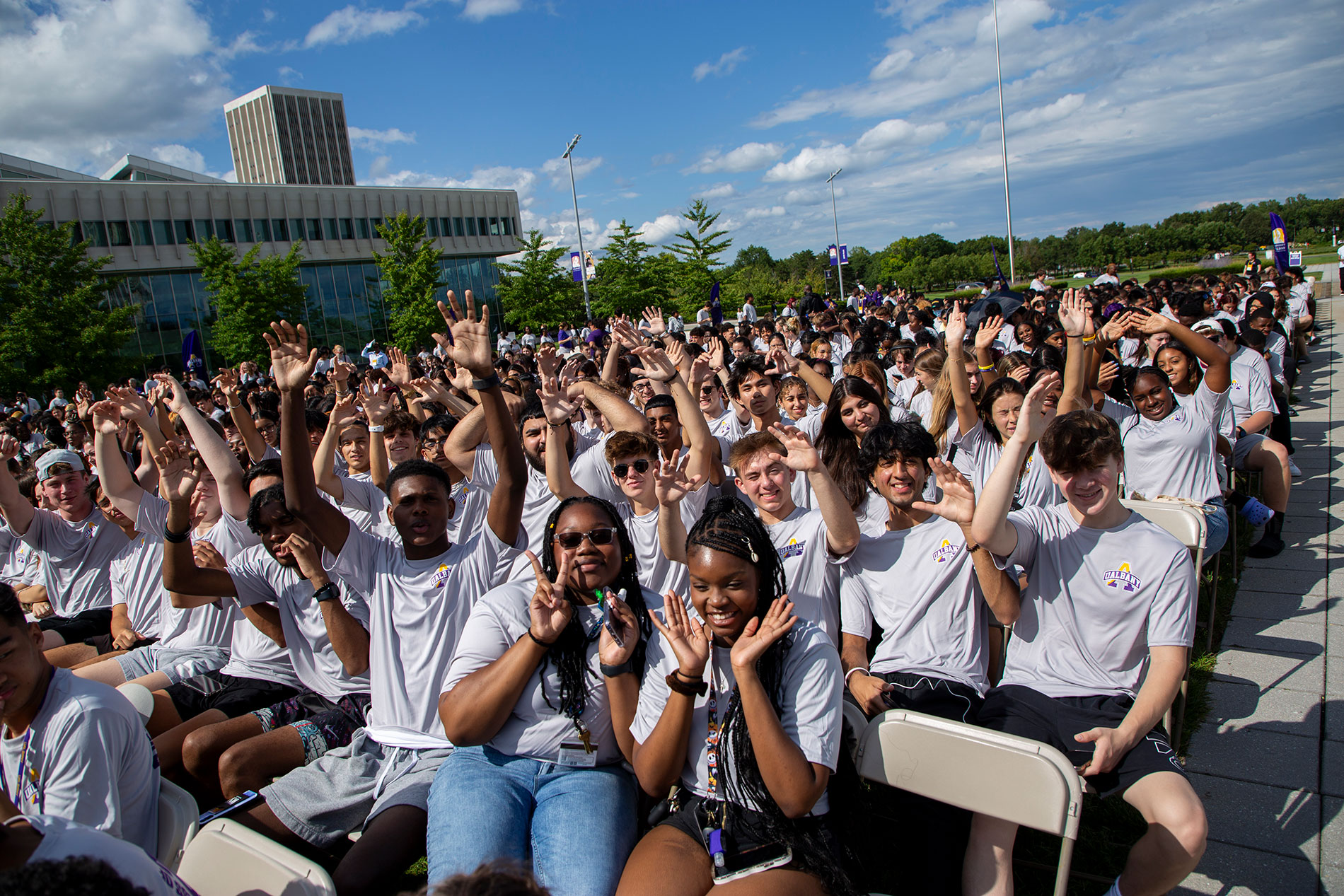 Students celebrating at convocation.