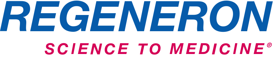 Regeneron logo, with the slogan, "Science to medicine."