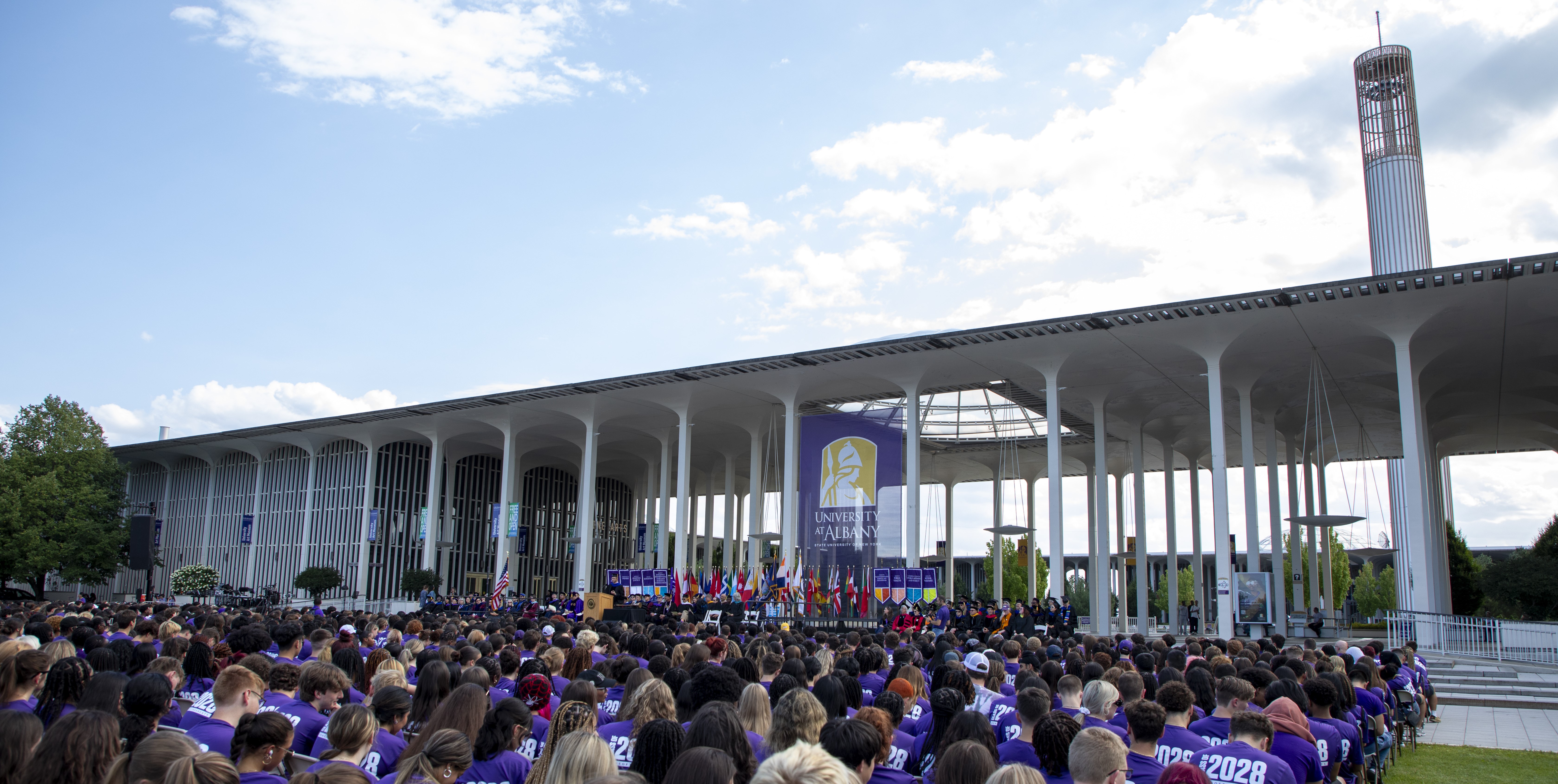 Incoming students from the Class of 2028, new international students, and transfer students are welcomed during the annual Welcome Week Convocation