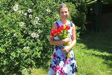 Kaya Rifenberg-Stempel, Albany's new Tulip Queen, is a UAlbany student with a focus on public engagement. 