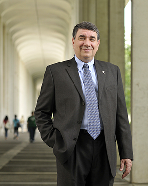 George M. Philip portrait on the podium