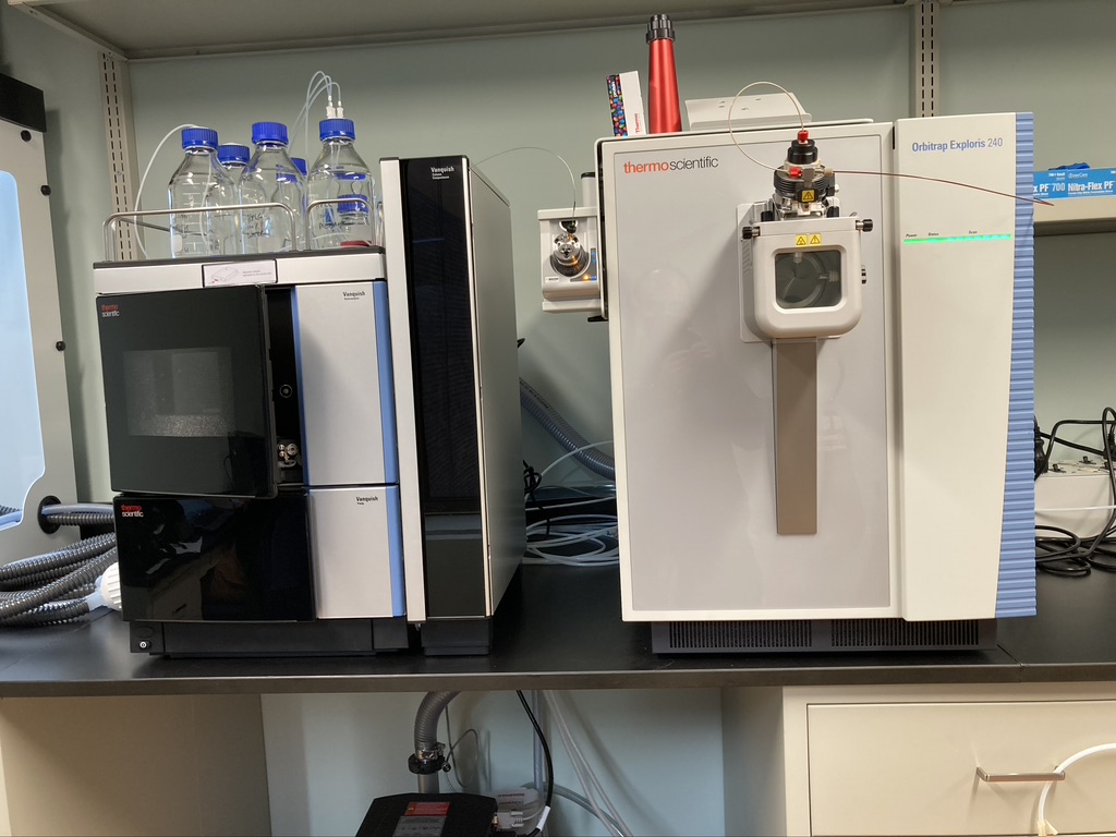 The Thermo Fisher LC-MS Orbitrap Exploris 240 inside the Shenglong Zhang lab.