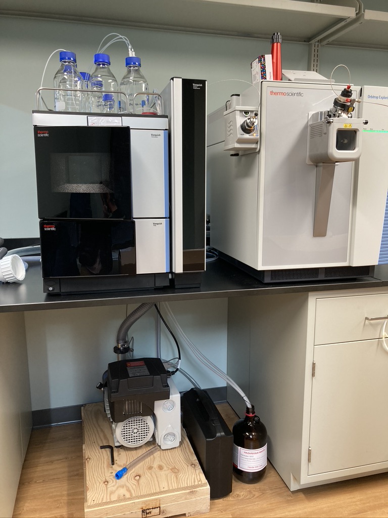 The Thermo Fisher LC-MS Orbitrap Exploris 240 inside the Shenglong Zhang lab.