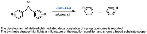 Decarbonylation of cyclopropenone