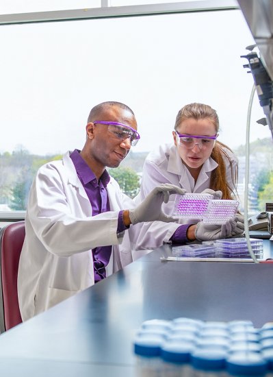 students in a lab