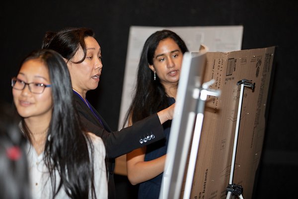 Girls Inc. Eureka! program camp at UAlbany 2019 - viewing displays