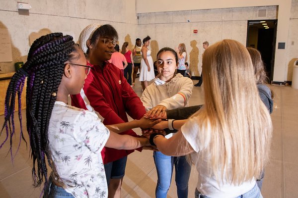 Girls Inc. Eureka! program camp at UAlbany 2019 - building trust