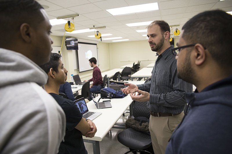 Electrical and Computer Engineering students working on Capstone Design Project