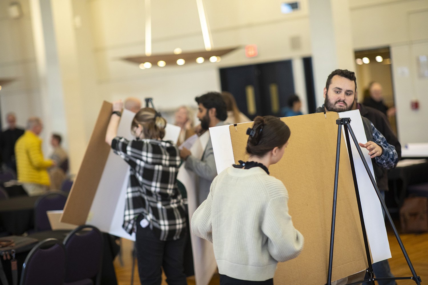 Presenters at the Research Showcase during R&E Week at UAlbany. (Photo by Patrick Dodson)