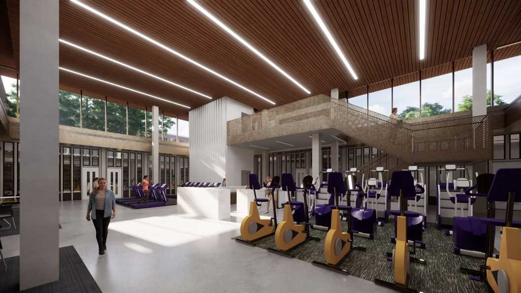 Computer generated image of the gym facilities