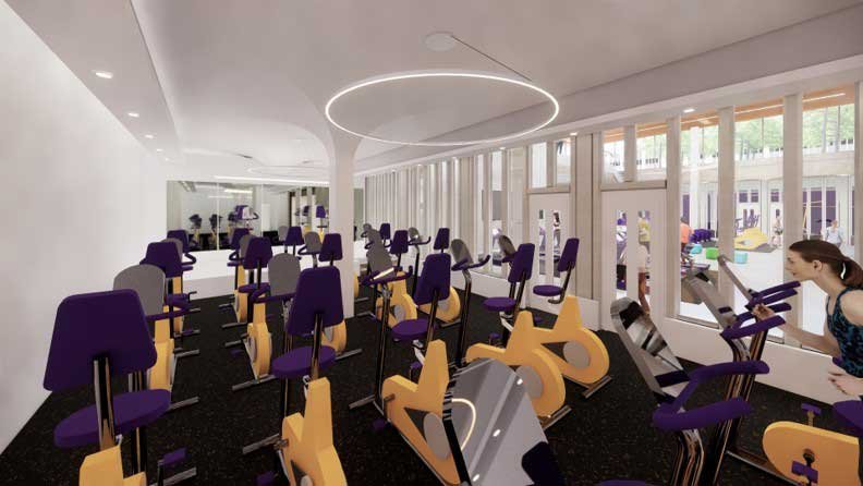 Computer generated image of the gym facilities
