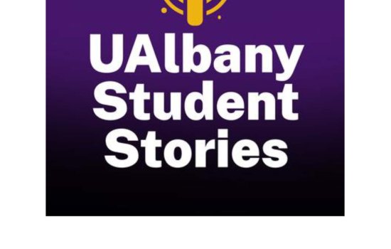 UAlbany Student Stories podcast series logo