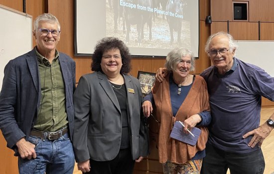 Speaker Pat Brown of Stanford University with Dean Altarriba, Marlene Belfort and Georges Belfort (RPI)