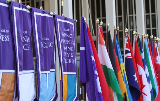 Photos of world flags.