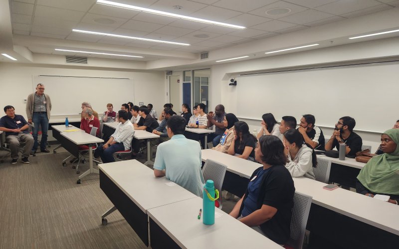 UAlbany Economics students and faculty attend the annual reception for graduate students.