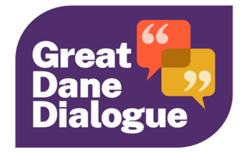 Great Dane Dialogue logo in purple