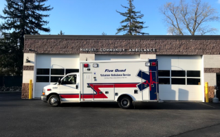 Five Quad ambulance at station in Nanuet. 