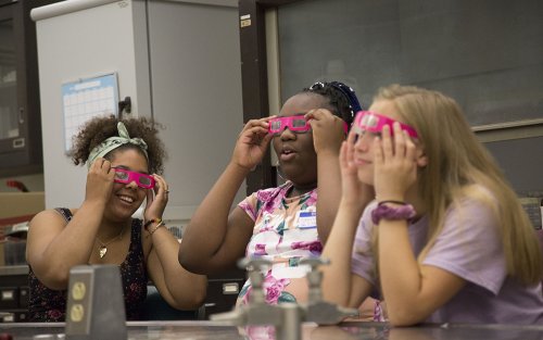 Students participate in last summer's Eureka! program at UAlbany