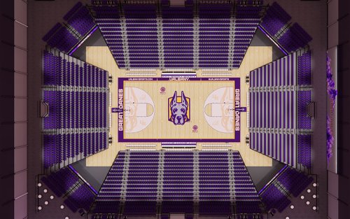 Image from above of the SEFCU Arena rehab