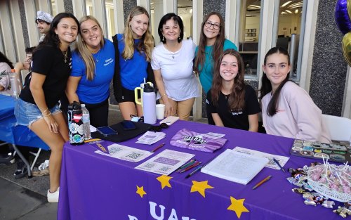 Camelia Lenart with students 