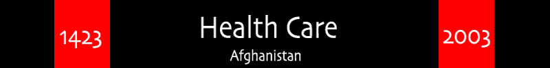 Banner for the Health Care page of 1423 Afghanistan 2003.