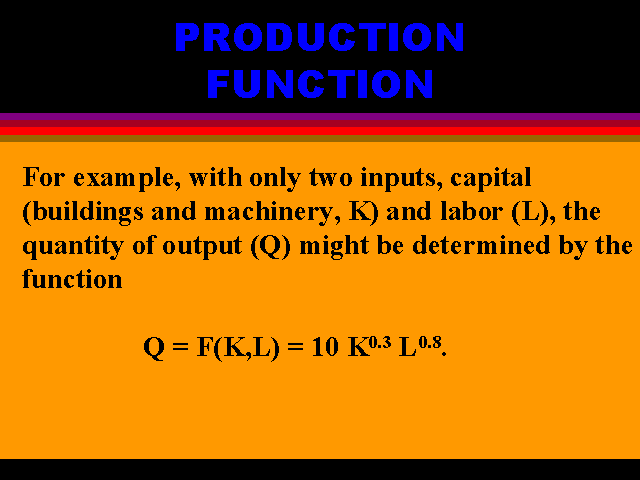 PRODUCTION FUNCTION